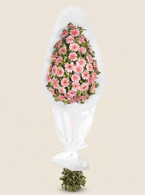 Soft Pembe Çiçekli Çelenk